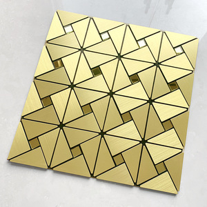 Autocollants auto-adhésifs en or <span class=keywords><strong>brossé</strong></span> autocollants à peler et à coller pour carreaux de mur - Product Image 1