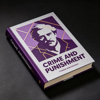Crime et Châtiment Édition anglaise YA en cuir de qualité supérieure, impression offset, logo personnalisé OEM, commandes en gros, livraison rapide