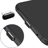 Port de données USB Type-C 5 en 1 pour téléphone portable avec bouchon anti-poussière en métal et ABS et brosse