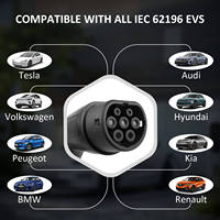 Chargeur EV portable AC Type 2 avec prise AU 15A 3,5 kW, station de recharge pour véhicules électriques pour le marché australien
