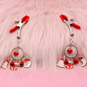 Ensemble cadeau de Noël BDSM de haute qualité pour femmes, pinces à tétons <span class=keywords><strong>en</strong></span> forme de cœur, petite taille, clips de poitrine BDSM pour le flirt féminin - Product Image 3