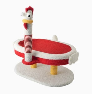 Árbol rascador para gatos Derder con forma de gallina, nido para gatos, plataforma de salto para gatos, poste rascador para gatos, estructura para gatos con cuerda de cáñamo integrada. - Product Image 1