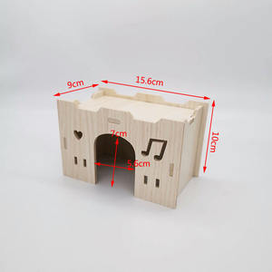 Stile moderno in legno massello criceto Pet casa all'aperto modello animale Villa per soggiorno mobili e forniture giocattoli - Product Image 3