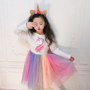 Unicorn Dress per Le Ragazze Tutu Arcobaleno Principessa Vestiti Del Bambino Vestito da Partito Dei Capretti Del Bambino Della Ragazza di Natale di Halloween Del Costume di Cosplay - Product Image 1
