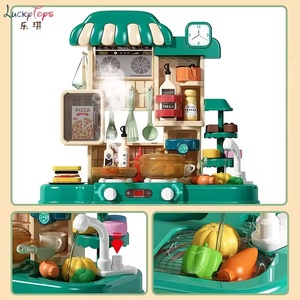 Jouets de <span class=keywords><strong>cuisine</strong></span> pour enfants d'âge préscolaire avec lumières réalistes, aliments de jeu, évier de simulation avec fonction de pulvérisation - Product Image 2