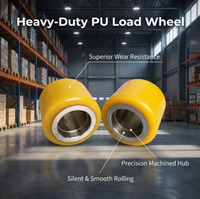 Roue à rouleaux de charge en polyuréthane PU 80x50/55-20mm avec roulement 6204-ZZ, centre en acier, rouleau en PU moulé durable
