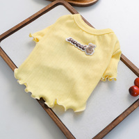 Pull en tricot décontracté en polyester PETCIRCLE pour petits chiens et chiots - Confortable avec un design en forme de cœur et d'ours