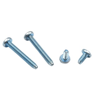 Tornillos autorroscantes de cabeza cruzada métricos, rosca derecha, cabeza alomada, zincados azul-blanco, 10B21, acero al carbono Grado A para metal - Product Image 2