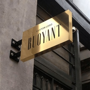 Laser Cut Round Logo Sign Business <b>Light</b> Box Metal Custom Company Name Sign Double Sided LED <b>Light</b> Box - Product Image 2