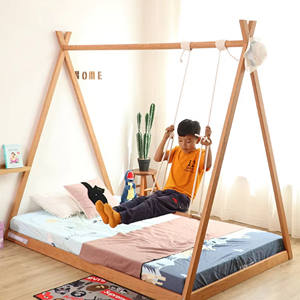 Cama Infantil Convertible Montessori con Estructura de Madera, Duradera, Cómoda, de Madera Maciza, Diseño Moderno, Muebles para Dormitorio para Niños de 2 a 10 Años - Product Image 5