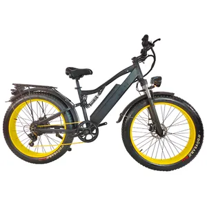 공장 직접 전기 자전거 48 볼트 500w 파워 오토바이 전자 자전거 접이식 26 인치 팻 타이어 전기 산악 자전거