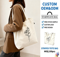 Sac fourre-tout pour femme, écologique et tendance, en toile, avec poche, logo imprimé personnalisé