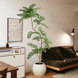 Arbre artificiel Jacaranda Dream Castle 120cm-160cm, plante en pot bonsai d'intérieur pour la décoration du salon - Product Image 1