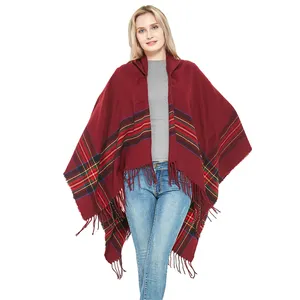 Mode Poncho Schal Schal Strickjacke Open Front Elegantes Cape mit Hut Umhang Schal für Frauen Winter Schal als PIC, Custom ized