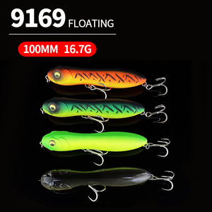 <span class=keywords><strong>Leurre</strong></span> de pêche FUN Zi Gou en acier inoxydable flottant, type crayon, 100 mm/16,7 g, pour la pêche en surface, poisson-serpent, <span class=keywords><strong>leurre</strong></span> biomimétique avec hameçons imprimés - Product Image 2