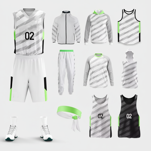 Kit d'uniforme de basket-ball pour jeunes maillot et short d'équipe pour enfants impression de numéro de nom personnalisé tenue de sport d'entraînement légère - Product Image 1