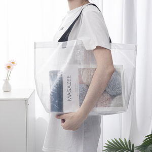 Custom Logo Clear Plastic Gift Packaging <b>Bag</b> Blank <b>Transparent</b> Washable Reusable PP Woven Shopping <b>Bag</b> for Business Personalized - Product Image 4