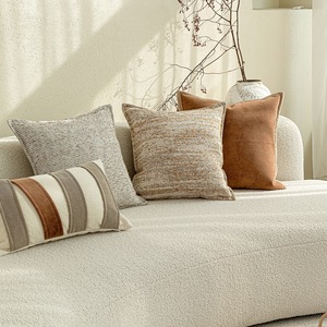 Copricuscino Decorativo in Tessuto Marrone Caldo Stile Wabi-sabi Naturale per Divano, Testiera e Camera da <span class=keywords><strong>Letto</strong></span> - Product Image 2