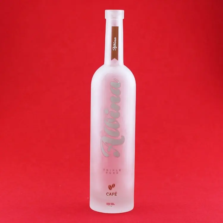 冷凍ドリンクボトル空のウォッカガラス高品質の酒ガラス瓶
