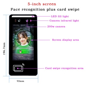 Contrôleur de porte biométrique Tendcent 5 pouces avec reconnaissance faciale, système Android personnalisable, scanner NFC, gestion des visiteurs OEM/ODM - Product Image 4