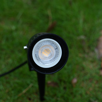 Projecteur de jardin interchangeable GU10/MR16 IP65 AC avec ampoule LED 5W incluse, en plastique technique résistant aux UV et certifié CE/ROHS