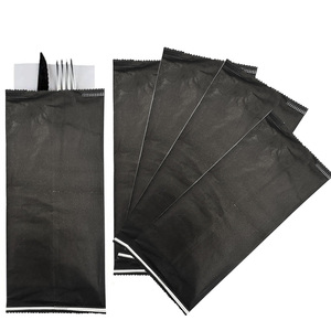 Sacchetti di Carta per Posate 11x25 Cm con Tovagliolo a Doppio Strato 38x38 Cm per Ristoranti ed Eventi - Product Image 1