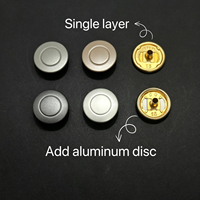 Boutons-pression de luxe en laiton, finition douce au toucher, couleurs assorties, capuchon cœur, disque en aluminium pour sacs et vêtements, personnalisation OEM du logo et de la couleur