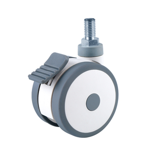 Großhandel Räder kleines <span class=keywords><strong>Nylon</strong></span>-Gummi-Rad 3 Zoll weißes Zwillingsrad medizinisches Kosmetik-Zwillingsrad - Product Image 1