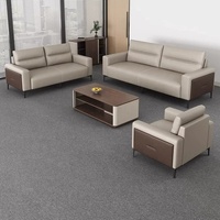 Ensemble de canapés d'attente de bureau, canapé moderne en cuir 3 places, pieds en métal, pour hôpital, clinique, banque, salle d'attente publique, mobilier