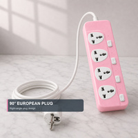 Multiprise universelle 4 prises avec interrupteurs individuels, câble de 1,8 m, prise européenne, sûre et durable pour la maison - Vente en gros usine