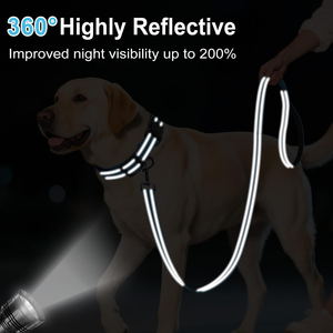 Laisse pour animaux de compagnie de fabricant direct pour chiens de taille moyenne, anti-choc, réfléchissante, protection des mains, laisse d'entraînement en matériau de plongée - Product Image 4