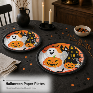 Assiettes en papier d'<span class=keywords><strong>Halloween</strong></span>, rouleau de matériau brut pour assiettes en <span class=keywords><strong>carton</strong></span>, feuille de <span class=keywords><strong>carton</strong></span> pour la fabrication d'assiettes, fournisseur direct en gros pour usines - Product Image 1
