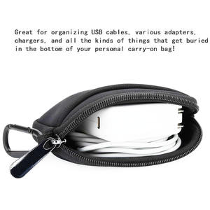 Pochette Organiseur de Technologie Portable Écologique en Néoprène Étanche avec Fermeture Éclair pour Téléphone Chargeur Câble <span class=keywords><strong>AirPods</strong></span> Adaptateur <span class=keywords><strong>MagSafe</strong></span> Clés - Product Image 4