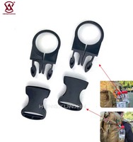 Mousqueton professionnel en plastique pour extérieur, avec boucle de sangle, support de bouteille d'eau, clip EDC, pour ceinture, sac à dos, camping