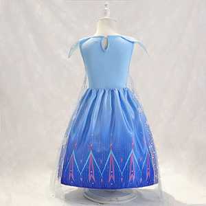 Costume de fête sur le thème du carnaval pour tout-petits, déguisement de la <span class=keywords><strong>Reine</strong></span> <span class=keywords><strong>des</strong></span> <span class=keywords><strong>neiges</strong></span> Elsa, robe de princesse Elsa pour bébé fille - Product Image 3