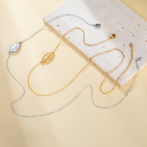 Collana con Ciondolo Croce di Maria Magdalena in Acciaio Inossidabile per Signore, Gioiello Dorato, Regalo - Product Image 3