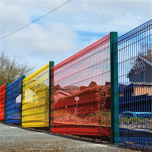 Roll Top Fence Powder Coated Roll Top Triangle Bending BRC Welded Wire Mesh Fence