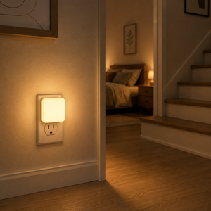 Modern <b>Plug</b> <b>In</b> LED Night <b>Light</b> 2700K Warm <b>Light</b> Photocell <b>Sensor</b> ETL Certified US <b>Plug</b> Energy Saving Indoor Lighting - Product Image 2