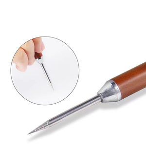 Penna per Latte Art in Acciaio Inox 304, Strumento per Disegno su Caffè con Manico in Legno, Doppia Punta, Accessori per Barista, Design per Espresso, Casa e Caffetteria - Product Image 4