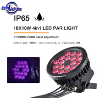 Projecteur LED d'extérieur Bothlighting IP65 18x10W RGBW 4-en-1 à effets DMX512 pour discothèques, clubs et scènes