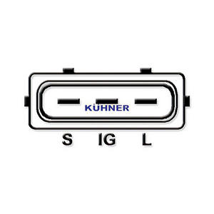 Alternador compatible con JAGUAR XK 8 4.2 Gasolina (KW: 219, HP: 298) de 08-2002 a 12-2006 KUHNER 553710RI NUEVO - Product Image 3