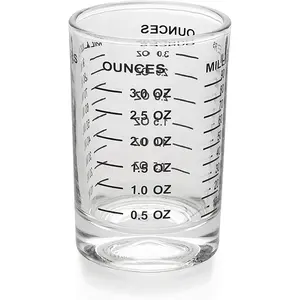 Food Grade 90Ml Ronde Meten Shot Glas Met Volume Lijn Voor Whisky Tequila Gin Drinken Zware Borrelglas