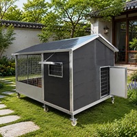 Grande niche pour chien imperméable pour l'extérieur, villa pour animaux de compagnie quatre saisons, chenil robuste et détachable, facile à démonter
