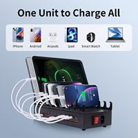 Estación de Carga Rápida USB C de 24 Puertos y 300W para Kindle, Teléfono, Tableta, Soporte para Múltiples Dispositivos
