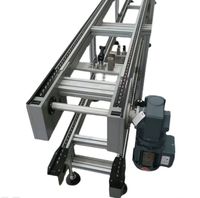Líneas de Ensamblaje Automático de Automóviles, Unidad de Transferencia para Paletas, Transportador de Doble Cadena con Construcción de Aluminio