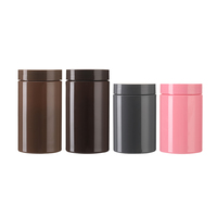 Bouteille de complément alimentaire en PET marron opaque tendance 2026, avec joint d'étanchéité anti-lumière pour emballage de gélules d'huile de poisson, vente en gros