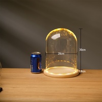 Cloche décorative de Noël Mini cloche en verre clair avec lumière LED