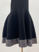 Robe de soirée Vespera ornée de strass, style bandage, élégante, col carré, sans manches, mini, avec cristaux, pour cocktail et club