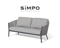 SIMPOLIFESTYLE Ensemble de canapés 2 places de qualité supérieure pour l'extérieur, résistant aux intempéries, pour salon, cour, jardin, hôtel