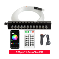 Kit d'étoiles filantes colorées RGBW 9W 12 trous avec contrôle par application